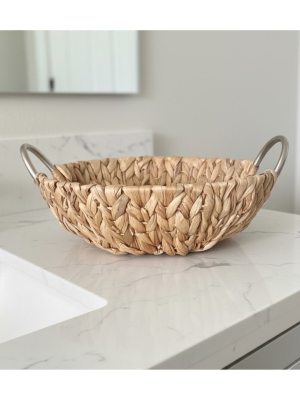 Handcrafted Braided Water Hyacinth Basket